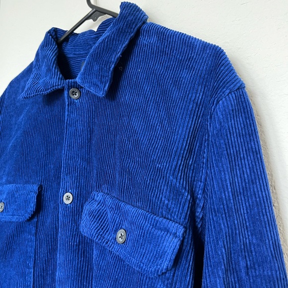 Men’s GAP cobalt blue corduroy jacket / shacket / overshirt / boyfriend-shirt. - Picture 7 of 8